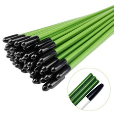 호미닷컴 세이프캡 코팅 식물지지대 5mm X 110cm 안전 고무캡 포함, 12개