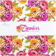 Lila Tueller Designs Zinnias 25.4cm(10인치) 스태커 42 25.4cm(10인치) 정사각형 레이어 케이크 라일리 블레이크 10-16690-42, Lila Tueller Designs Zinnias 2