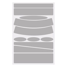 자동차 멀티 스크래치 커버 땜빵 스티커 / 휀다 도어 범퍼 흠집 문콕 커버 / 11P 대규격, 1세트, 그레이실버
