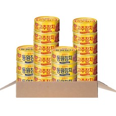 DONGWON 東遠 鮪魚瘦肉罐頭 85g 12入+辣椒鮪魚罐頭 85g 6入, 1套