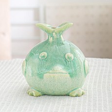可愛造型陶瓷澆花器 簡易灑水, 灑水壺澆花器綠 鴨嘴形, 1個