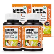 네추럴라이즈 선라이트 비타민D3 2000IU 54g, 180정, 2개