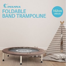 102cm 어른 방방 점프 트램폴린 점핑보드 트렘폴린 유아 점핑머신 점핑트램폴린 브라운 유산소 밴드타입 원형 가정용 트램펄린 실내 트램플, 1개, 본상품선택