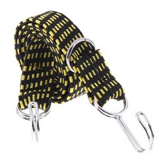 LED전구 1PCS 자전거 Elastics 고무 수하 밧줄 코드 후크 자전거 밧줄 넥타이 수하 지붕 랙 스트랩 고정 밴드 후크, [04] 1m-yellow