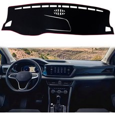 대시 매트 커버 폭스바겐 타오스 SUV SSEL 2022 2023 대시보드 액세서리레드 트림, Red Trim