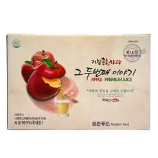 국산 사과즙 120ml 50포 거창한 사과 프리미엄 주스 생사과즙 선물용 과즙음료