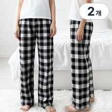 1+1 바바 체크 파자마 바지 홈웨어 9부 긴바지 잠옷바지