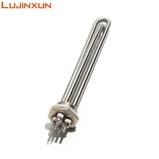 돼지꼬리히터 전기온수기 Lujinxun DN25 침수 관형 히터 태양열 DC 1 인치 12V 24V 36V 48V 300W 600W 900W 1200W 1500W 304SS, 76) 48V - 300W-금