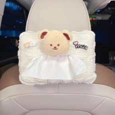 適合女士車內裝飾, 呆呆熊-泡芙紙巾盒