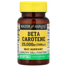 메이슨 내추럴 베타카로틴 7 500mcg(25 000IU) 소프트젤 100정 MAV-12281, 1개