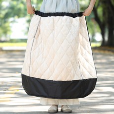 패딩 방한치마 낚시스커트 방수 피싱 낚시치마 겨울 무릎 방풍 동계용, 1개, 1_블랙 북극벨벳 버튼+발차기방지