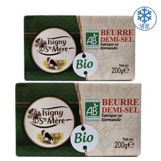 이즈니 AOP 유기농 가염버터 앙버터재료, 2개, 200g