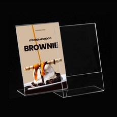 간편하게 교체가 가능한 테이블 스탠드 투명 아크릴 판촉물 POP꽂이(세로형), 2개