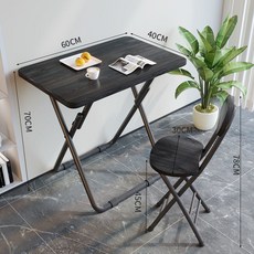접이식 식탁 미니 테이블 간편 공간활용 책상 원룸 2인 6인용, 0cm, J. 강화된 검은 나무 의자 60x40x70