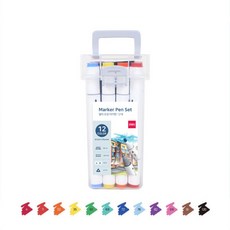 델리 삼각 트윈 스케치 마카 12색, 1개