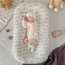 新生嬰兒防嗆奶安撫床墊, 95*55cm 棉紗布 豆豆絨 床中床, 1個
