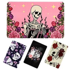 할로윈 신용 카드 스킨 스티커 - 타로 해골 직불 4개 고딕 꽃 탈착식 방수 데칼 커버 세트 DIY 열쇠 교통 카드용 (해골) 228010, Skull