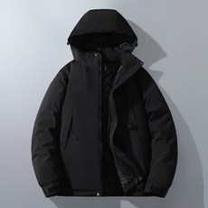 春秋新北家運動戶外保暖防風防水可脫卸帽短款棉衣棉服 - 男女同款, 3XL 建議體重（80-90 公斤）, 黑色