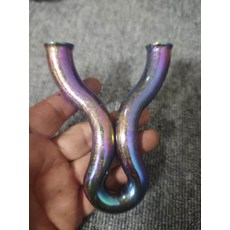 全鈦合金 鍛打 飛虎 彈弓 表面炫彩烤色冰裂紋, 如圖所示, 1個
