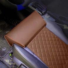 허벅지연장시트 탈부착 카시트 지지 다리받침대 쿠션, 1개, F. 스웨이드 메모리폼 - 진한 커피색 앞좌석 개