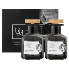 유멜 프리미엄 차량용 디퓨저 150ml 2개입, 1세트, 포레스트가든