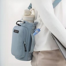 키링증정 뉴블랑 업그레이드 텀블러 파우치 방수 크로스 가방, 블루, 1개