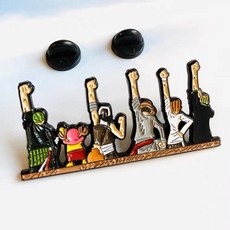 캐릭터 뱃지 브로치 금속뱃지 악세사리 루피해적단, 2.3×5cm, 1개