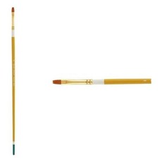 크리에이티브 마크 콸리타 골든 타클론 롱 핸들 페인트 브러시 아크릴 유화 미술 헤비 바디드 미디어용 - 단일 앵귤러 사이즈 2, 3, Bright