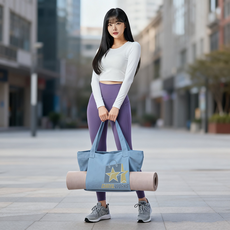 렘코 요가매트가방 대용량포켓 숄더토트 수업필수 한방수납, 1개, 09.스카이