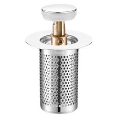 洗手盆彈跳塞升級款銅芯，彈跳式濾水網，防堵塞排水器，適用多種洗手台, 1個