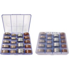 Kortkoin 2pcs 미니 자동차용 동전 홀더 카운터 분류기 페니에서 쿼터까지 90pcs의 소형 및 휴대용 트레이 루즈 잔돈이나 선물을 위한 핸디 코인 정리함