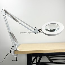 帶燈台式放大鏡 10/30倍高清調光閱讀放大鏡 電路板維修雕刻焊接用, 1個, 白色+夾子+20倍放大鏡