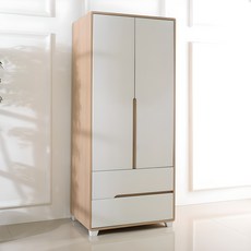 장인가구 국내 제조 하임 투서랍 옷장 방문설치, 화이트