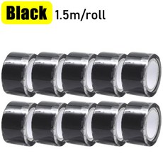 배관 강력한 실리콘 방수 자체 다목적 접착 테이프 융합 파이프 수리 전기, 2.5cm, Black1.5meter, 1roll