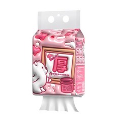 邦尼熊 Super厚五層提掛式底部抽取衛生紙(900張 180抽)袋 可沖馬桶, 1個, 5層180抽(袋), 1個裝