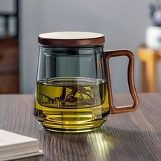 미니하이라이트 인덕션 워머 하이라이트 컵데우기 우리기 차 티포트, 400~600mL(함), 2. 목조컵(블랙) 500ml