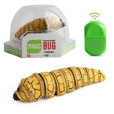 兒童節禮物 紅外線遙控玩具 仿真玩具 機器人玩具 生日禮物 交換禮物, 1個, 紅外線遙控毛蟲(黃)