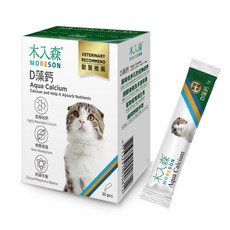 木入森 MORESON 貓咪D藻鈣 高級吸收鈣 骨骼發展 鈣磷平衡, 1個, 骨骼/關節強化, 30份