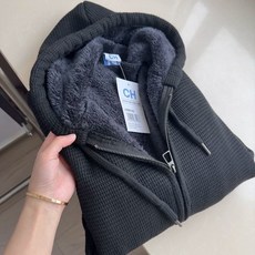 CH 連帽加絨夾克 羊羔絨保暖外套