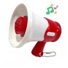 迷你大聲公喇叭 兒童趣味擴音玩具 錄音變聲揚聲器, 紅白【超取限90個】, 1個