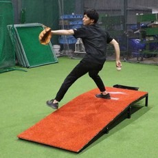 이동식 투수 마운트 야구 피칭 연습 매트 발판기, 1개, 이동식 투수 마운드 (바퀴 포함)