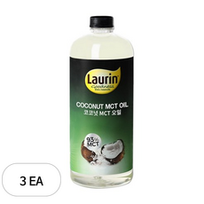 라우린 코코넛 엠씨티 오일, 946ml, 3개