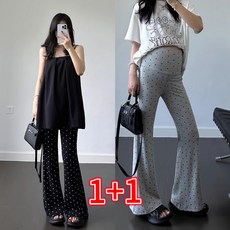 1+1 임부복 임산부바지 바지 임산부하객룩 임부복바지 도트 임부 바지 기질 통근