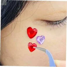 큐빅 스티커 하트 페이스스티커 다이어리스티커 메이크업스티커, 1개, 단일상품1