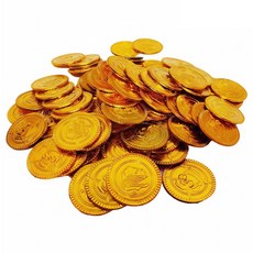 JL매직 돈 나오는 마술코인 금화 소품 파티 대량 가짜황금동전(100개입), 1세트