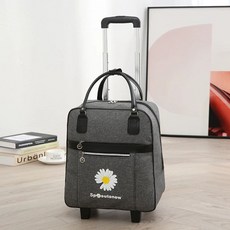 천여행가방 바퀴달린 비즈니스 여행 여성용 수하물, 1개, N. 그레이 등받이 없음 2륜