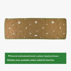 롱 벤치 시트 쿠션 다이닝 체어 패드 테이블 의자 논슬립 자수 홈 패브릭, C. 벤치쿠션 - 헤이즐넛 브라운 [다용도쿠션 신발교환