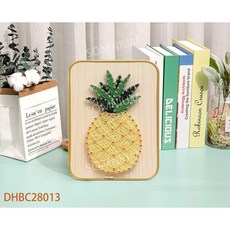 스트링아트 도안 DIY 나무 보드 공예품 장식품 소품 만들기, 15x20, 파인애플