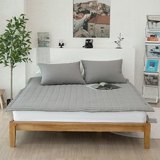 천솜이 비앙카 순면 100수 목화솜 침대패드 (SS / Q / K / LK), 그레이