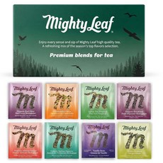 Mighty Leaf 티백 샘플러 모음 선물세트 실크백 8가지맛 40개 / 트로피컬 카모마일 시트러스 얼그레이 바닐라빈 화이트 오차드 자스민 꿀차 210270